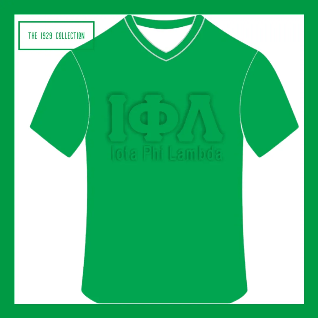 ΙΦΛ Embossed V-Neck Tee