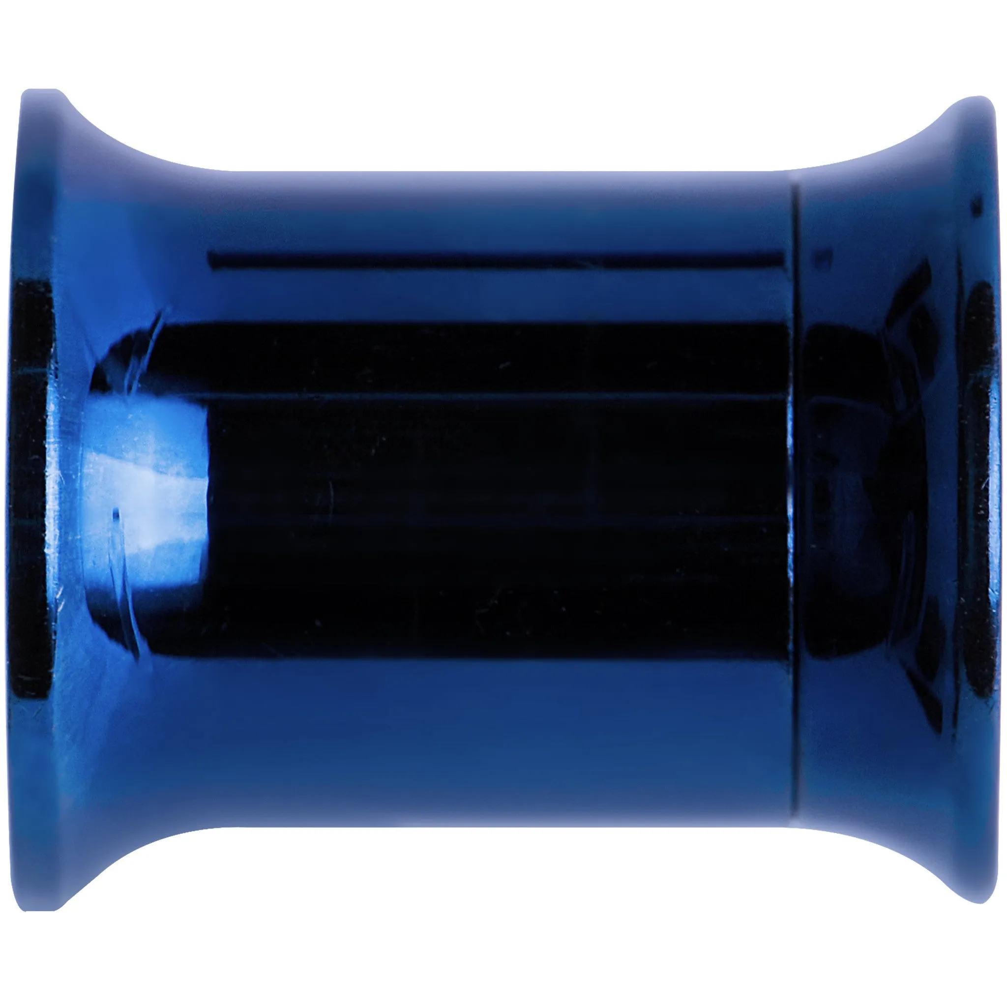 00 Gauge Royal Blue Anodized Titanium Steel Internally Threaded Screw Fit Plug Set