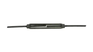 1-1/4" X 12" Stub End Turnbuckle, Self Colored/ Bright Polish Forged Steel