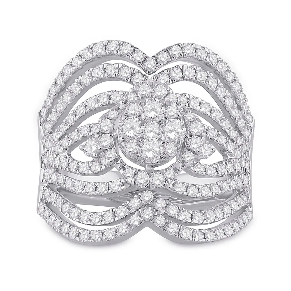 1 3/4CT-DIA ANA M FASHION RING
