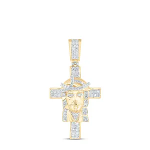 1 CTW-DIA NK JESUS CROSS MENS CHARM