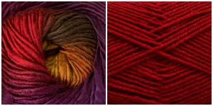 (100% ACRYLIC) DARK RED   ORCHID - Calla Lily Shawl KIT
