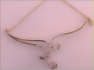 10kt Yellow Gold Womens Diamond Fashion Pendant Necklace 1/4 Cttw
