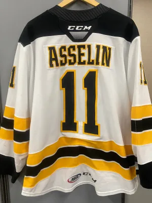 #11 Sam Asselin 2021-22 Game Worn White Jersey