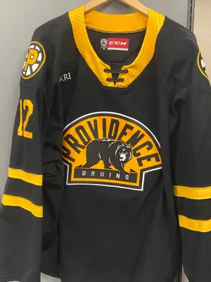 #12 Eduards Tralmaks 2020-21 Game Worn Black Jersey