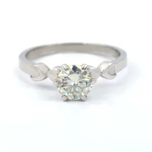 1.20 Ct Stylish Off White Diamond Solitaire Ring, Very Elegant & Great Sparkle ! Ideal For Birthday Gift, Certified Diamond!