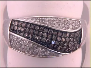 1/2CT-DIA FASHION BROWN RING