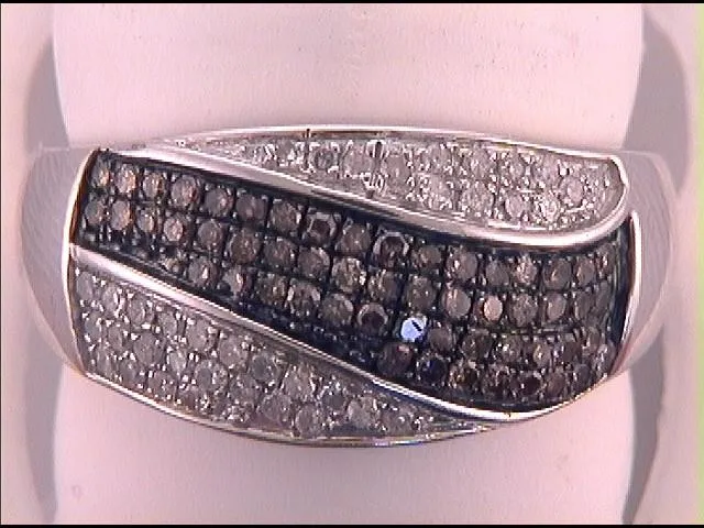 1/2CT-DIA FASHION BROWN RING