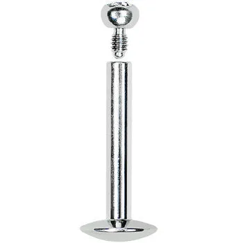 14 Gauge 3/8 Internally Threaded 2.5mm Gem Ball Labret