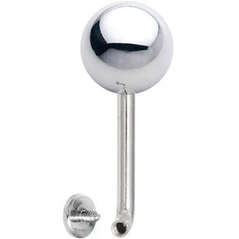 14 Gauge 8mm Steel Ball Vertical Hood Piercing -7/16 2.5mm Rise
