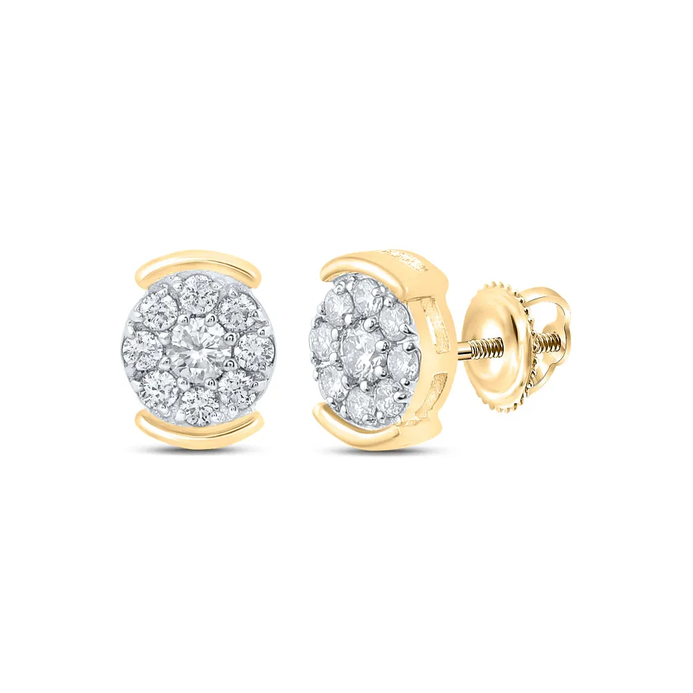 1/4CTW-DIA CN FASHION ROUND EARRING