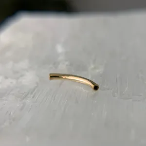 14k Gold Curved Barbell Shaft