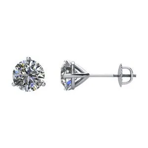 14K White 1/3 CTW Diamond Stud Earrings