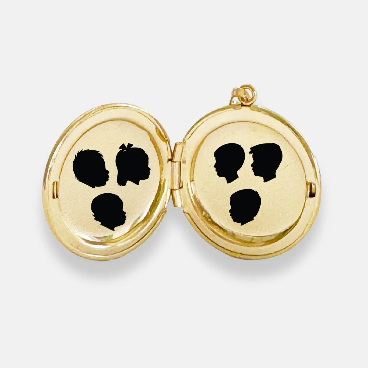 14k Yellow Gold Large Silhouette Locket Necklace