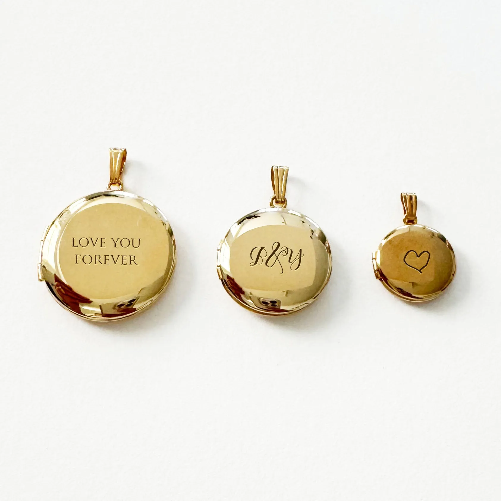 14k Yellow Gold Large Silhouette Locket Necklace