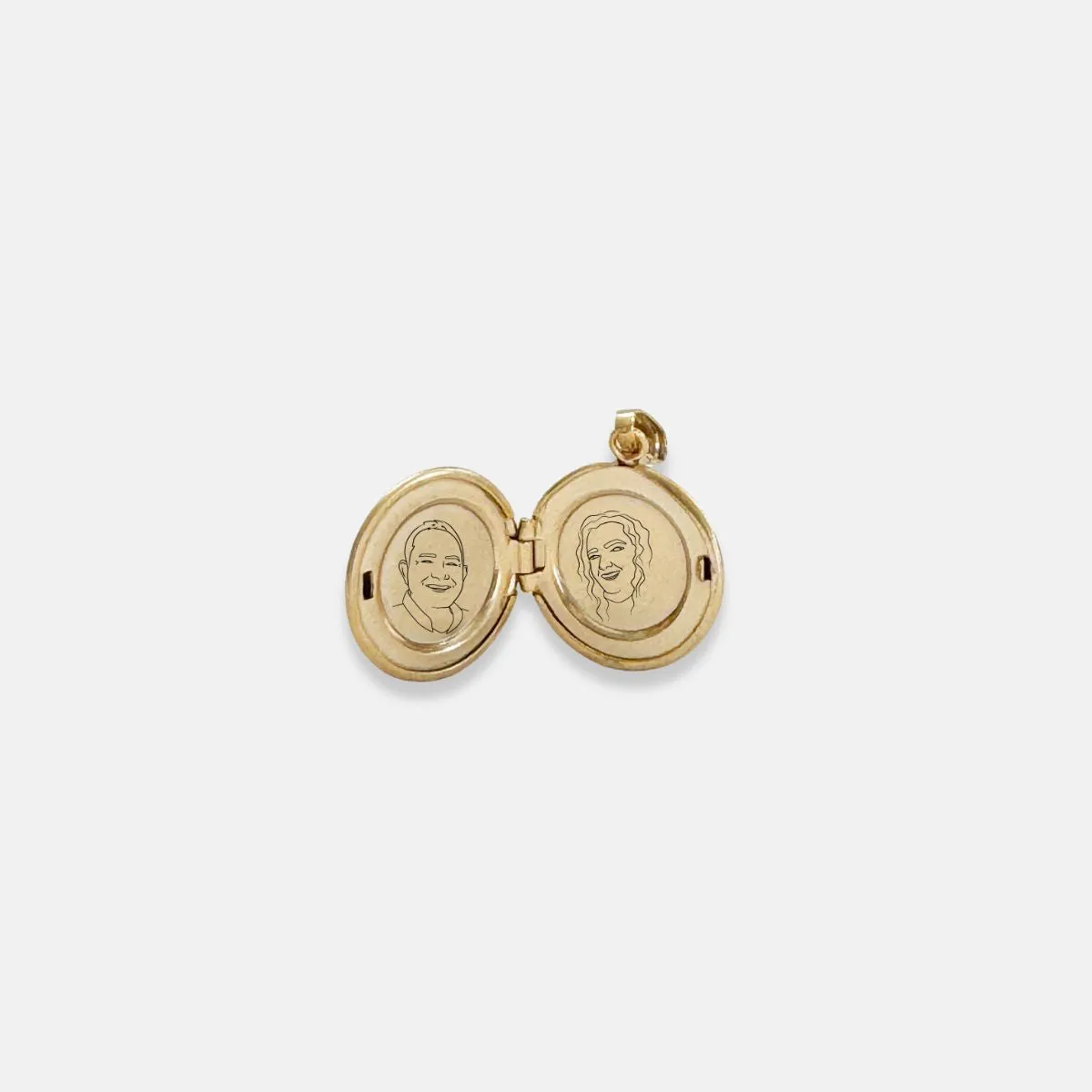 14k Yellow Gold Petite Silhouette Locket Necklace