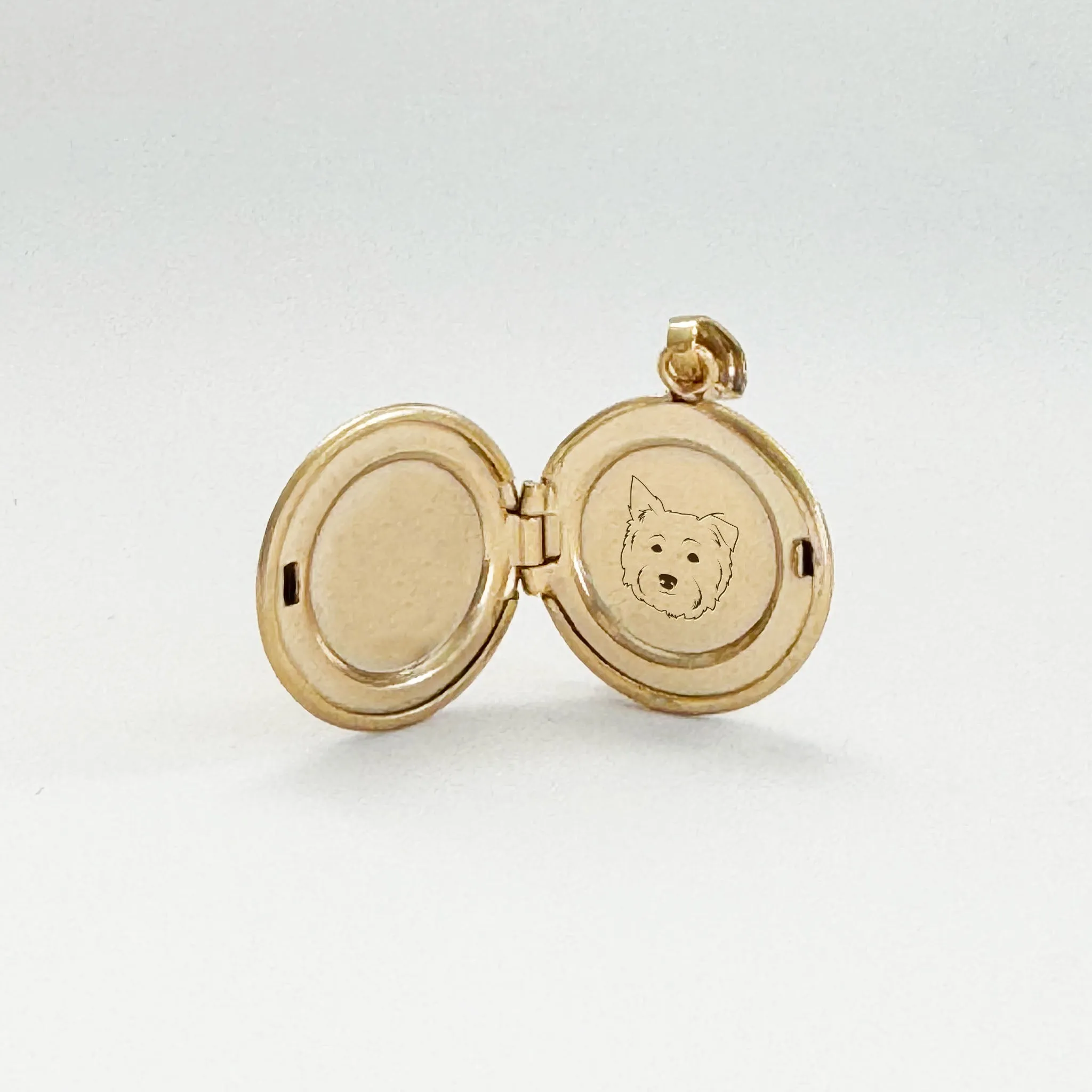 14k Yellow Gold Petite Silhouette Locket Necklace