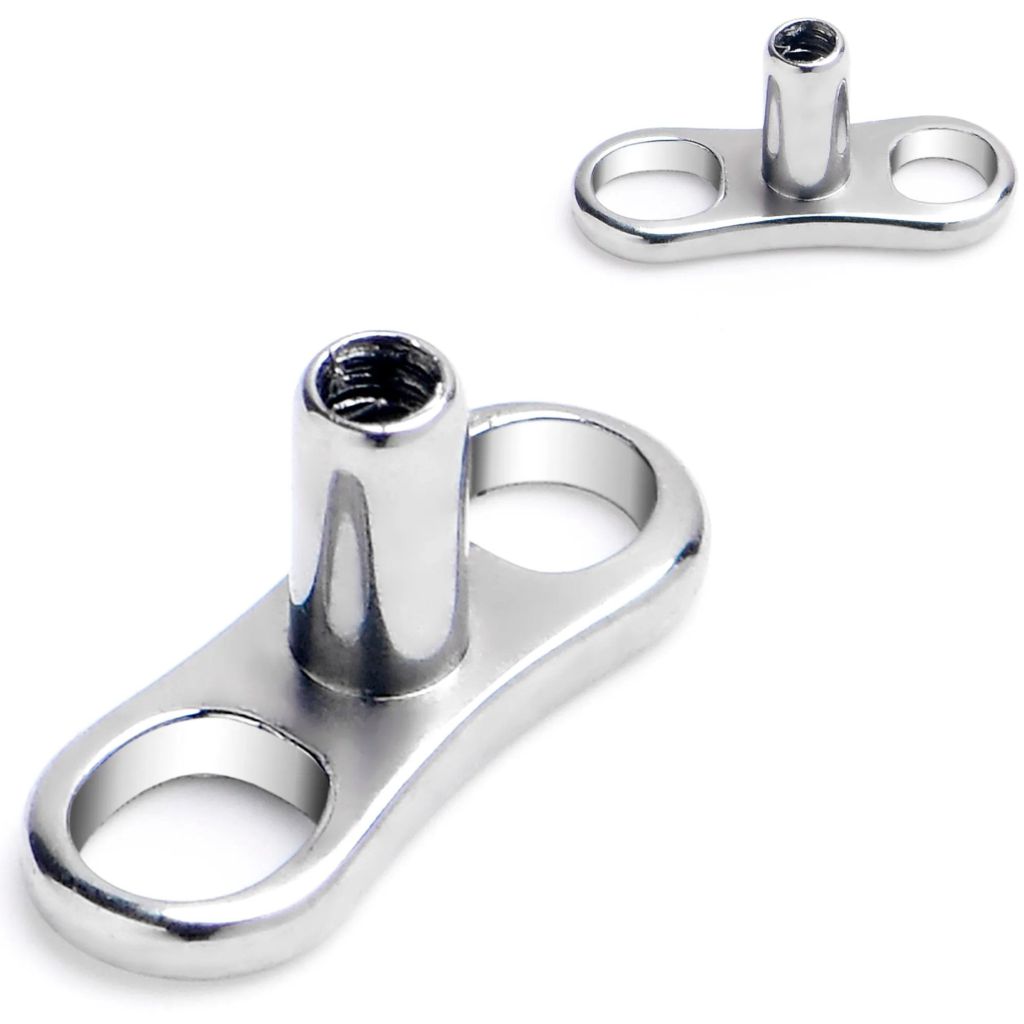 16 Gauge 2.5mm Rise Center Post Implant Grade Titanium Dermal Anchor Base