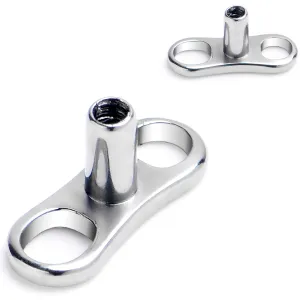 16 Gauge 2.5mm Rise Center Post Implant Grade Titanium Dermal Anchor Base