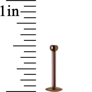 16 Gauge 3/8 Aurora Gem Bronze Anodized Titanium Labret Monroe 2.5mm