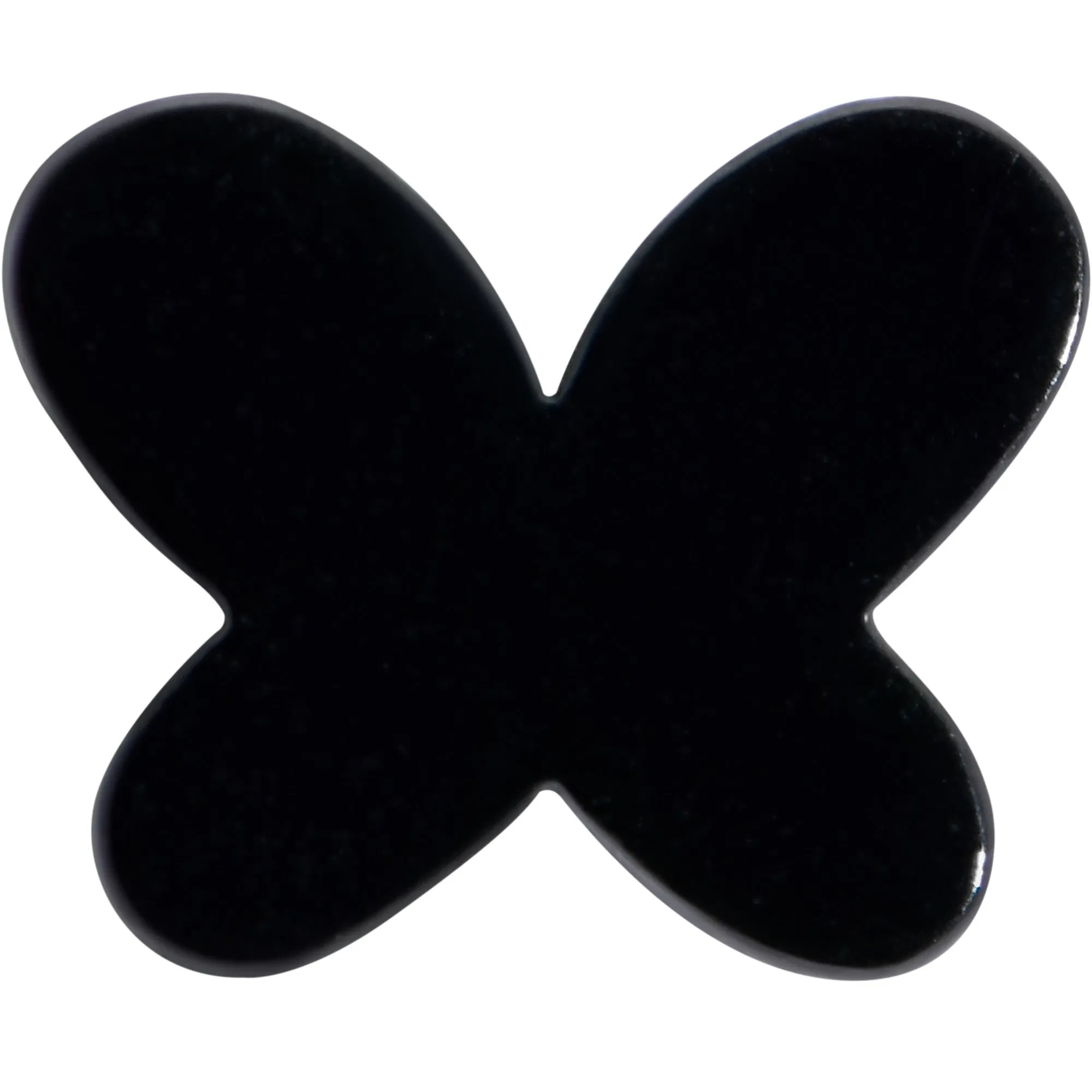 16 Gauge 5/16 Black Simple Butterfly Internally Threaded Labret Tragus