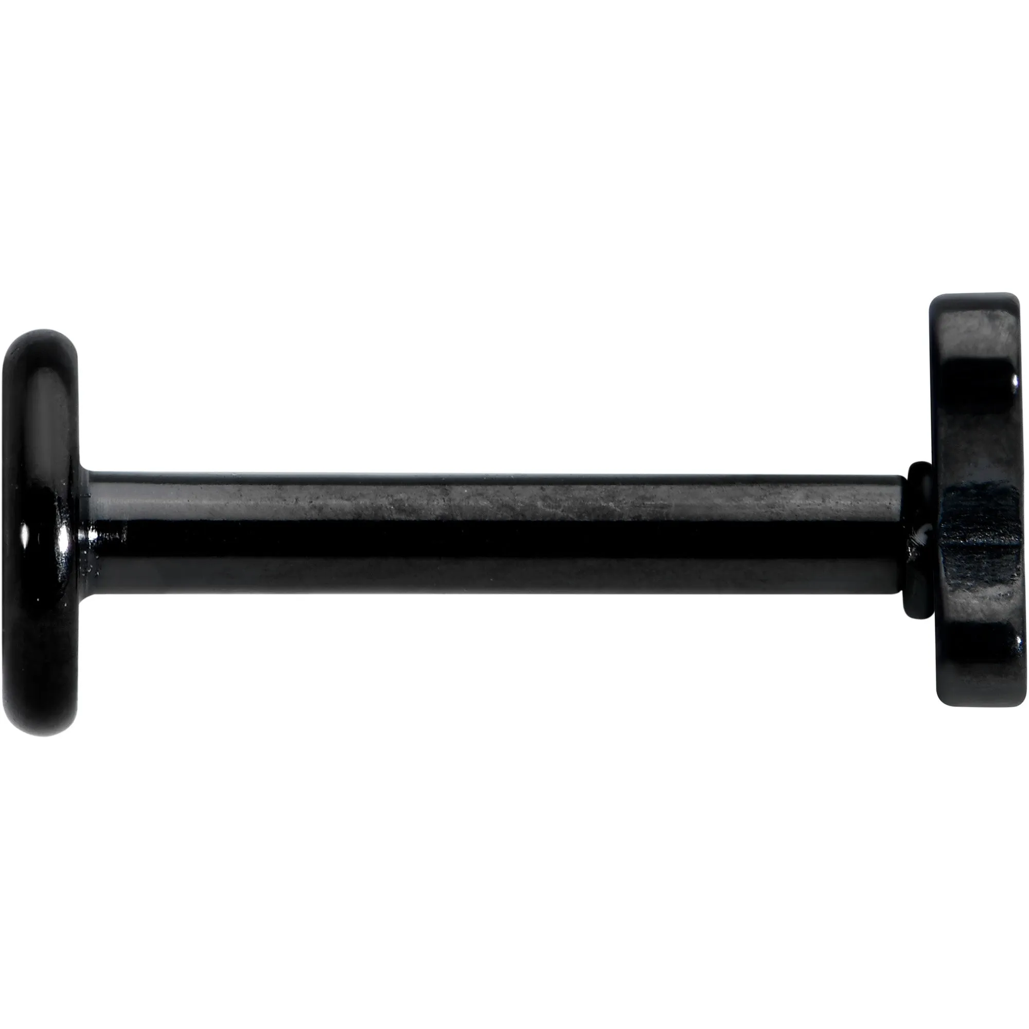 16 Gauge 5/16 Black Simple Butterfly Internally Threaded Labret Tragus