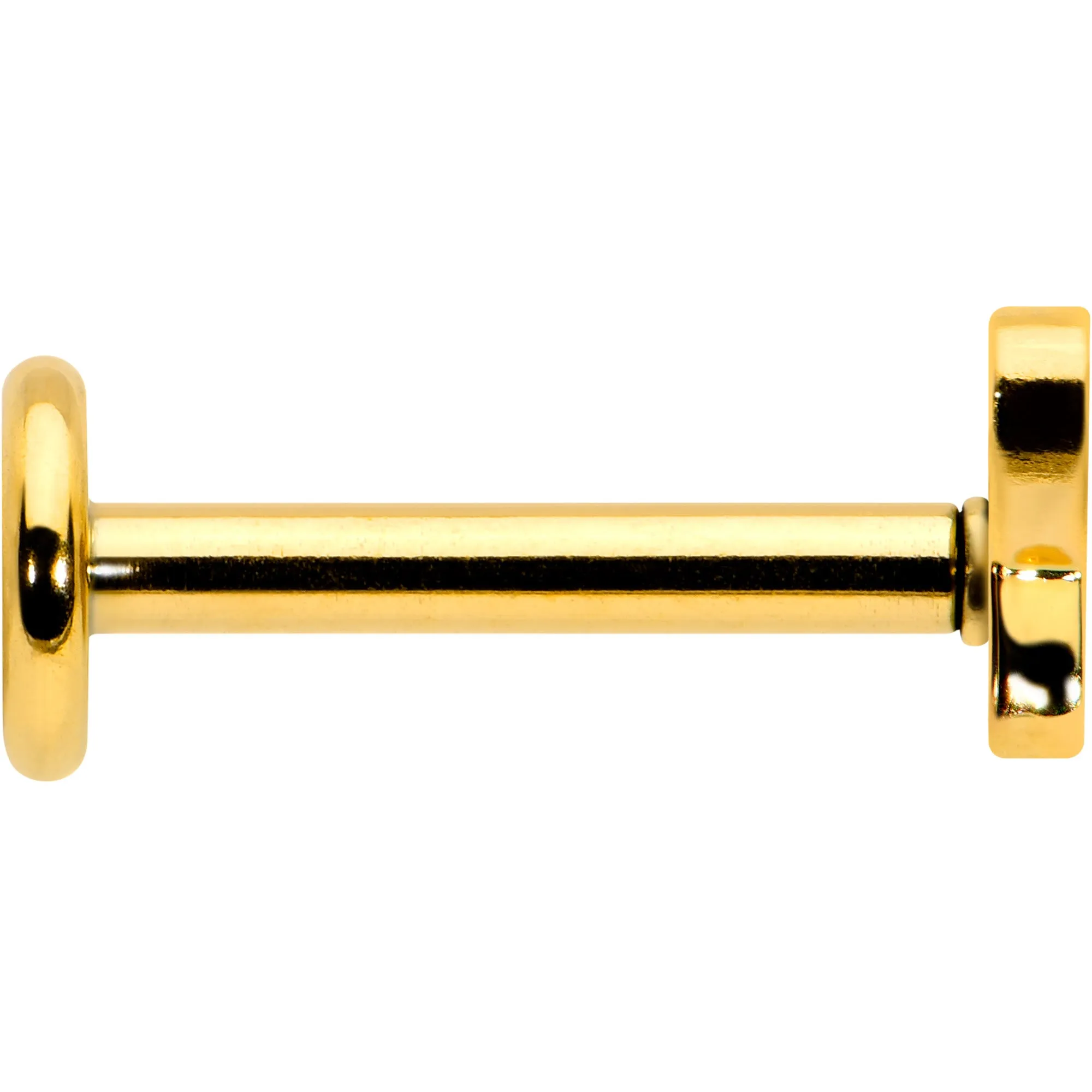 16 Gauge 5/16 Gold Tone Simple Butterfly Internal Thread Labret Tragus