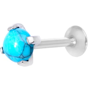 16 Gauge 5/16 Turquoise Internally Threaded Labret Monroe Tragus