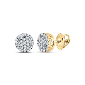 1/6CT-DIA NK ROUND  EARRING
