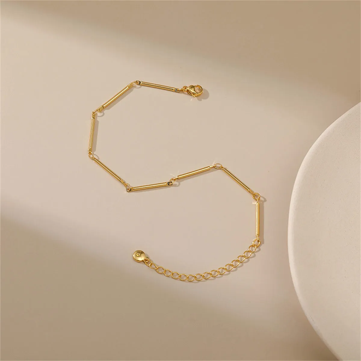 18K Gold-Plated Bar Station Bracelet