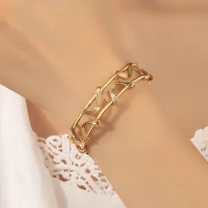 18K Gold-Plated Rattan Cuff