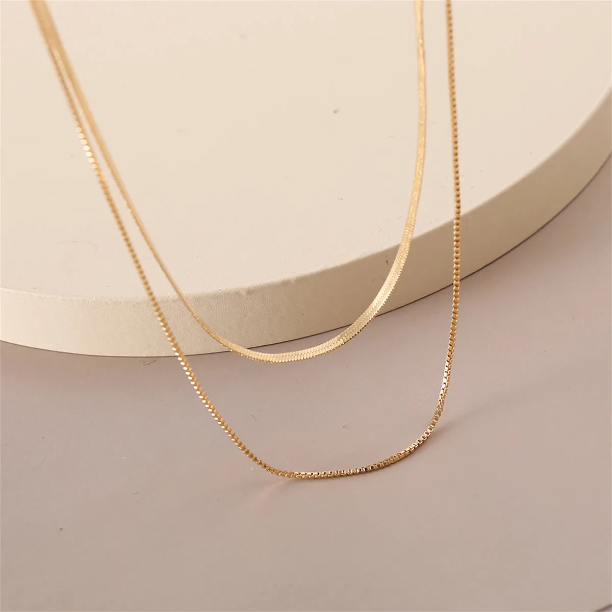 18K Gold-Plated Snake Layered Necklace