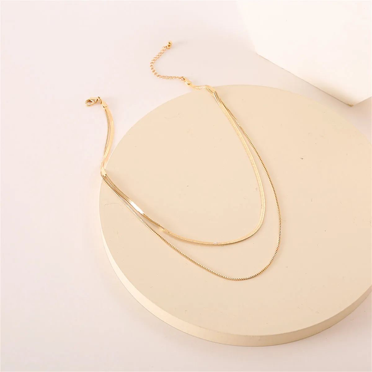 18K Gold-Plated Snake Layered Necklace