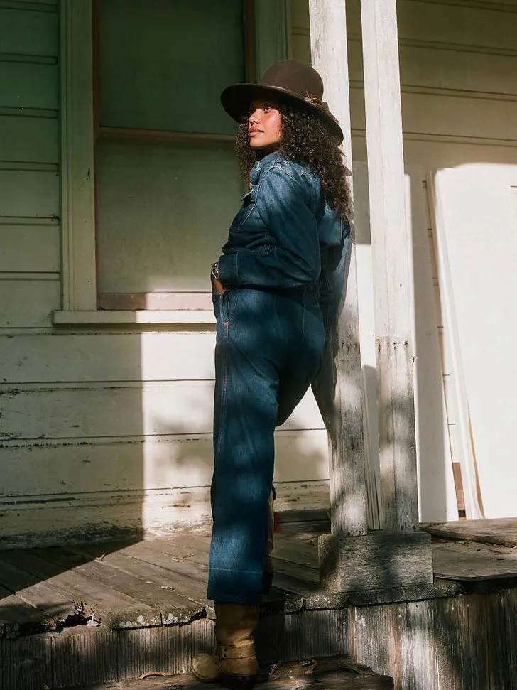 1950s Side Button/ Snap Worn In Jeans