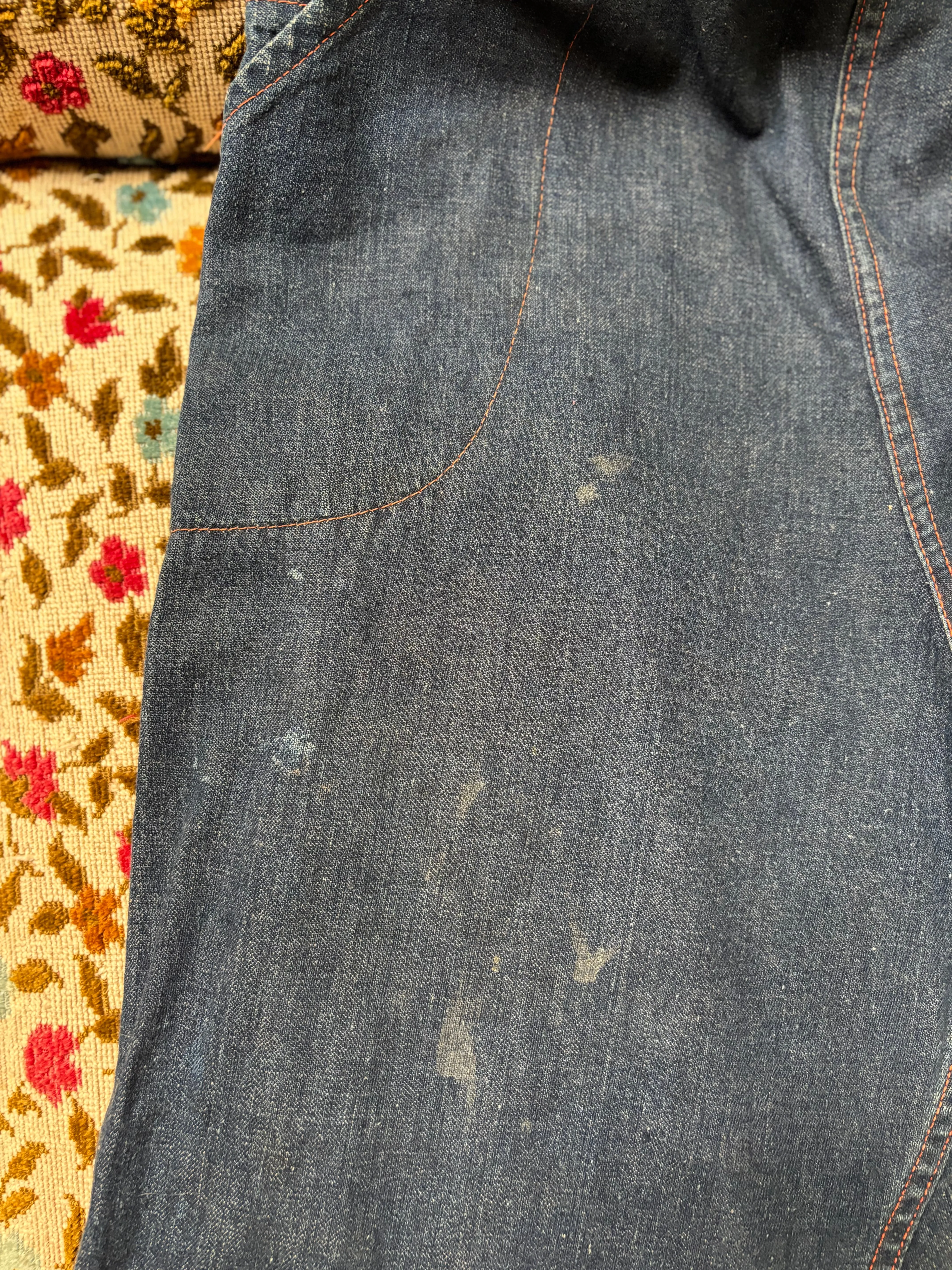 1950s Side Button/ Snap Worn In Jeans