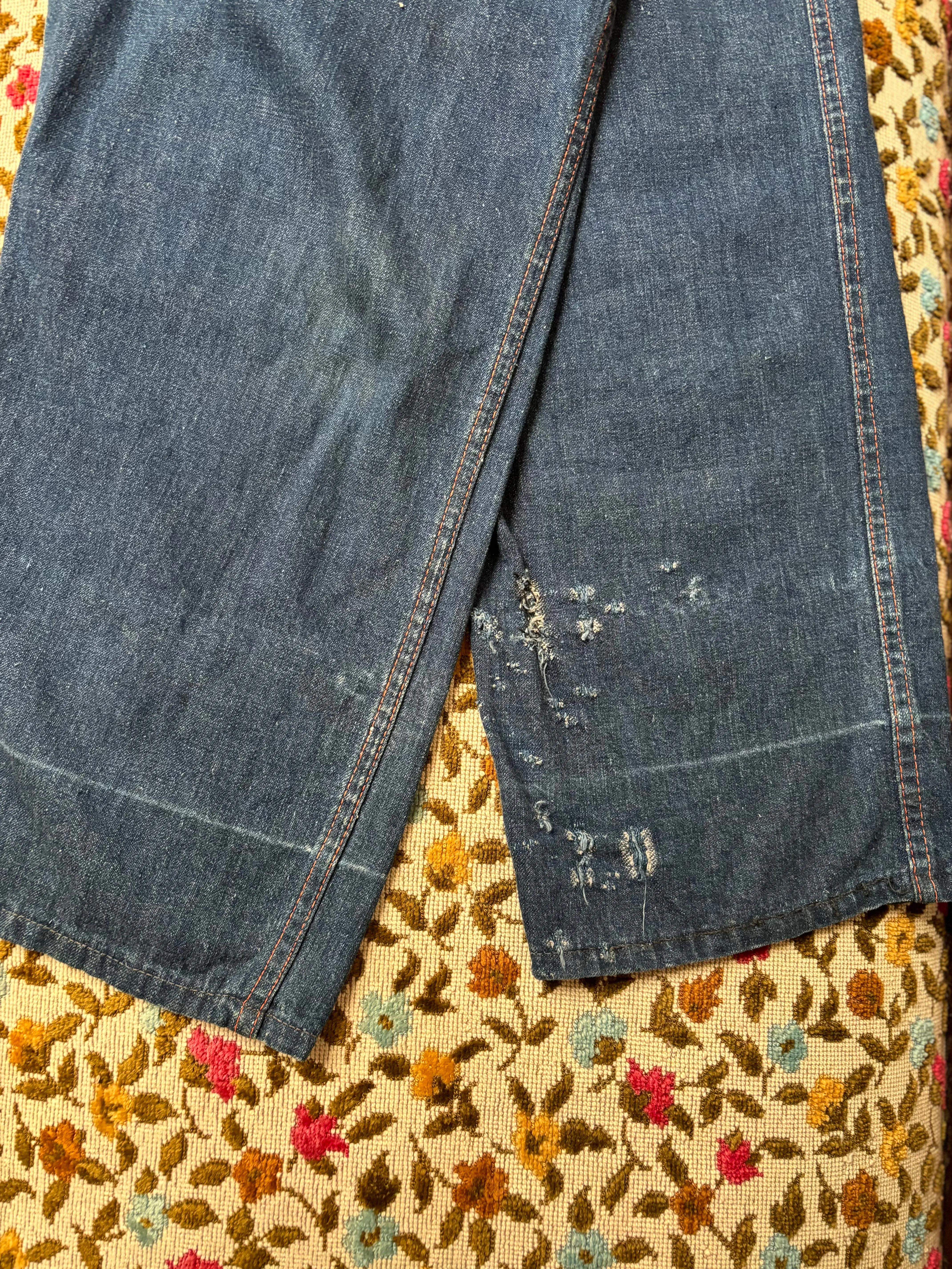 1950s Side Button/ Snap Worn In Jeans