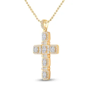 2 CT-DIA CN MENS CROSS CHARM