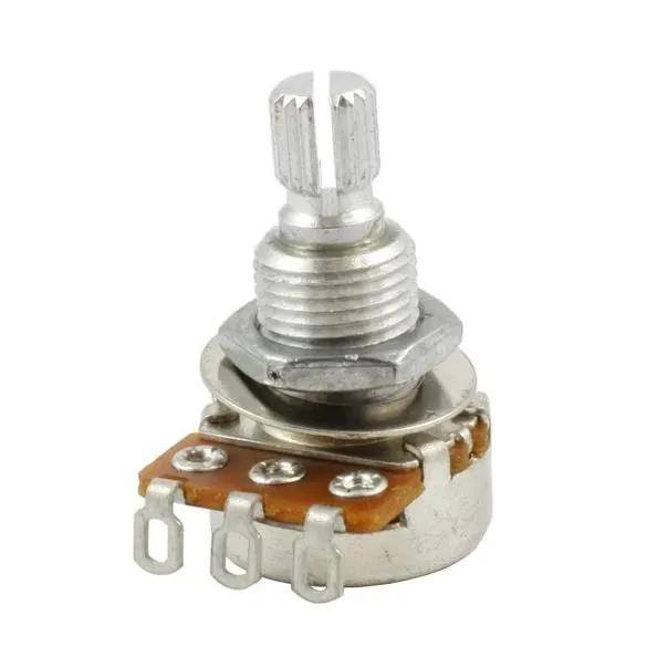 25K Mini Pot, Audio (Log) Taper, Split Knurled Shaft