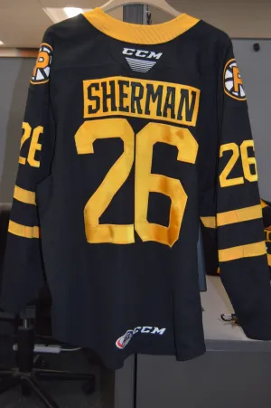 #26 Wiley Sherman 2019-20 Game Worn Black Jersey