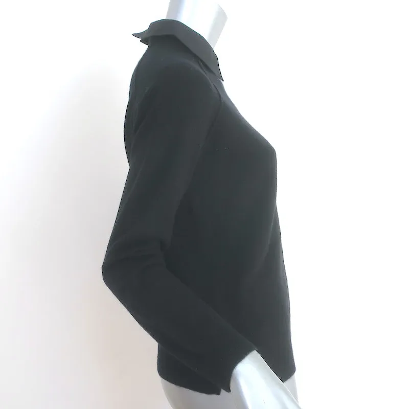27 Miles Cashmere Collared Sweater Black Size Small