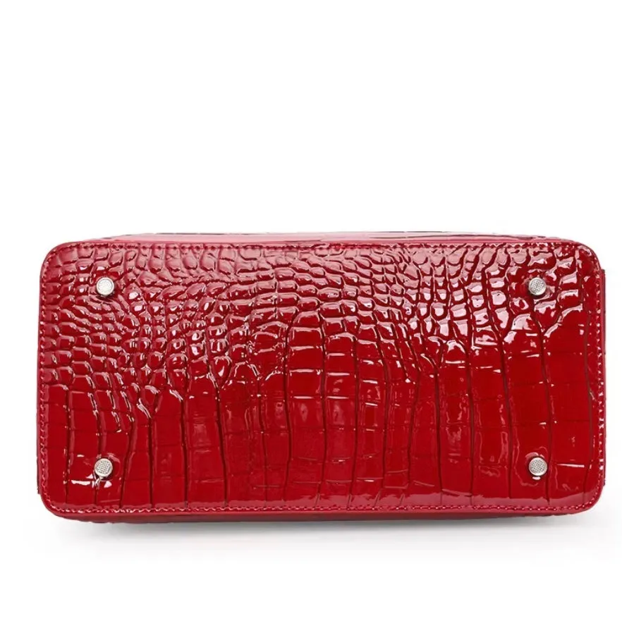28cm Crocodile Pattern - Cowhide Leather Tote