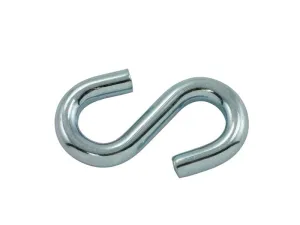 2" X 0.250  Bright Zinc "S" Hook, Lot 50