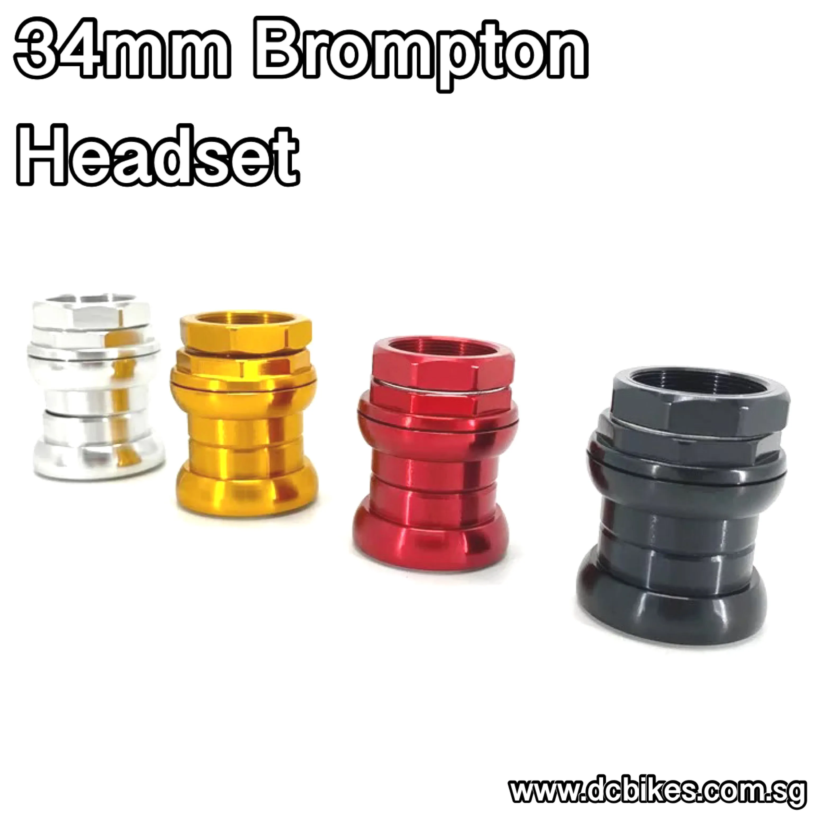 34mm Threaded Straight Sealed Bearing Headset 1-1/8" For Brompton