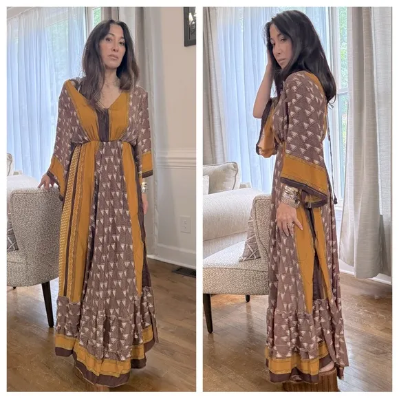 37 Beautiful Silk Blend One of a Kind Sleeveless Maxi Dress