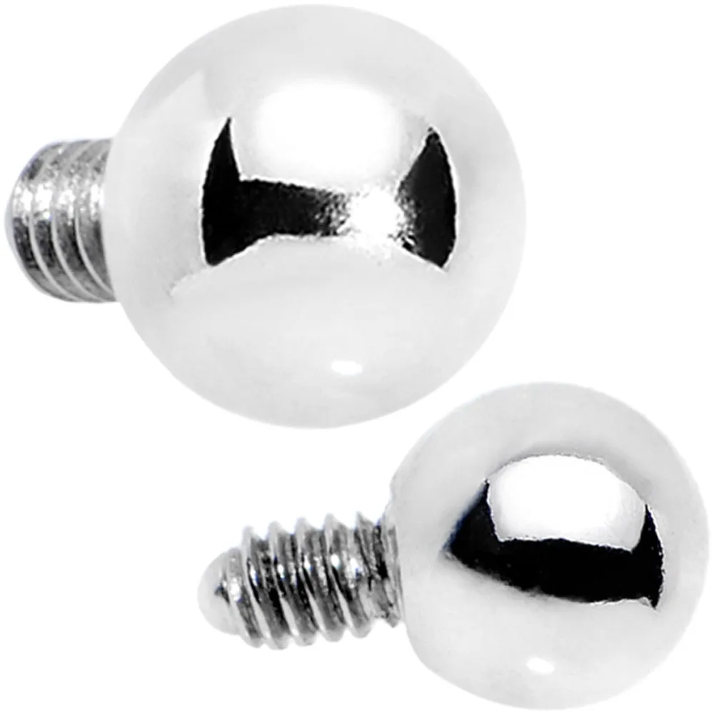 3mm Stainless Steel Externally Threaded Dermal Anchor Top