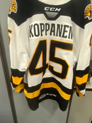 #45 Joona Koppanen 2020-21 Game Worn White Jersey