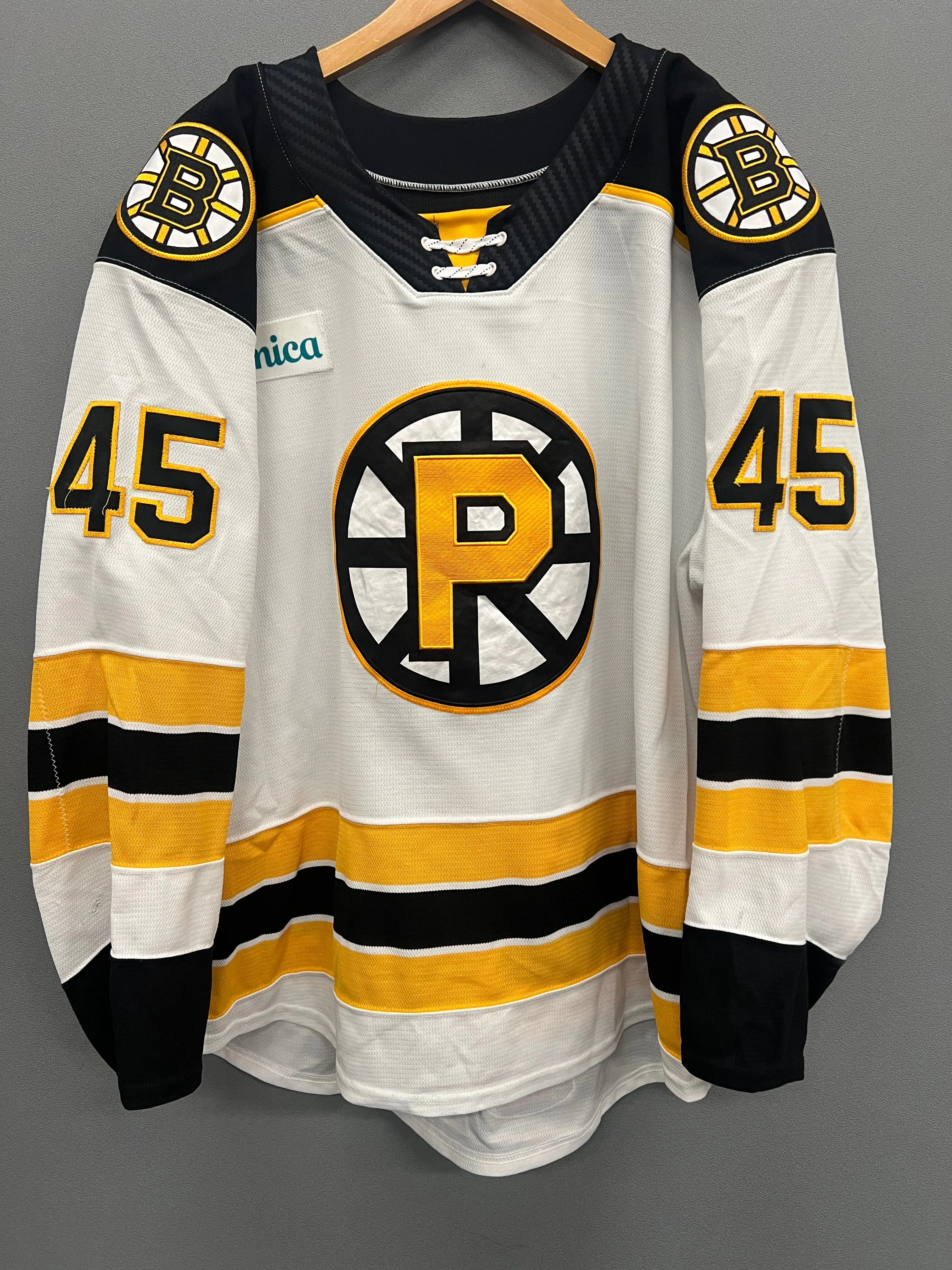 #45 Joona Koppanen 2022-23 Game Worn White Jersey