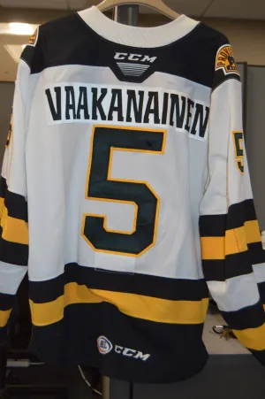 #5 Urho Vaakanainen 2019-20 Game Worn White Jersey