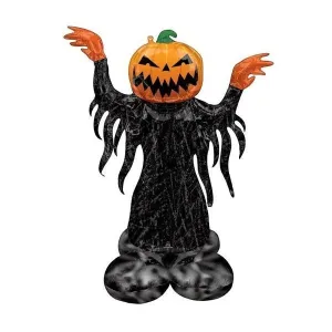 53" Air Loonz Pumpkin Head Ghost Airfill Balloon