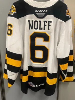 #6 Nick Wolff 2020-21 Game Worn White Jersey